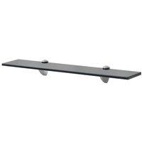 Berkfield Home Floating Shelves 2 pcs Glass 60x20 cm 8 mm in Black
