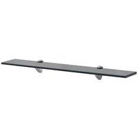 Berkfield Home Floating Shelves 2 pcs Glass 70x10 cm 8 mm in Black