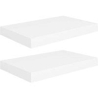 Berkfield Home Floating Wall Shelves 2 pcs White 40x23x3.8 cm MDF