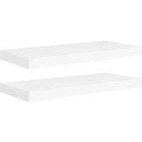 Berkfield Home Floating Wall Shelves 2 pcs White 60x23.5x3.8 cm MDF