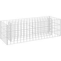 Berkfield Home Gabion Raised Bed Galvanised Steel 90x30x30 cm in Silver | Size: 90 x 30 x 30 cm