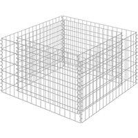 Berkfield Home Gabion Raised Bed Galvanised Steel 90x90x50 cm in Silver | Size: 90 x 90 x 50 cm