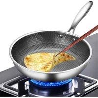 Havendro Stainless Steel Geo Hex Induction Frying Pan 24cm in Silver