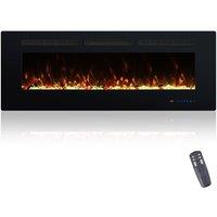 Valuxhome 29.92in/35.83in/41.73in/48.03in/50in/59.84in Electric Fire Recessed & Wall Mounted, 13 Flame Bed Fuel Colours