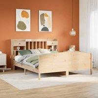 Berkfield Home Bookcase Bed without Mattress 180x200 cm Super King Solid Wood Pine in Light Tan
