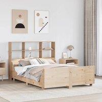 Berkfield Home Bookcase Bed without Mattress 150x200 cm King Size Solid Wood in Natural