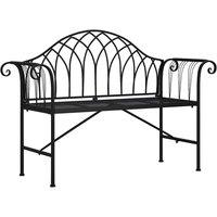Berkfield Home 2-Seater Garden Bench 128 cm Black Steel