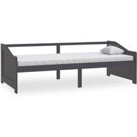 Berkfield Home 3-Seater Day Bed Dark Grey Solid Pinewood 90x200 cm