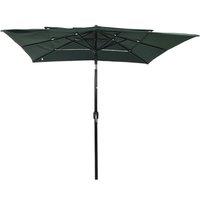 Berkfield Home 3-Tier Parasol with Aluminium Pole Green 2.5x2.5 m