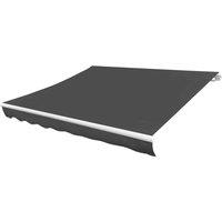 Berkfield Home Awning Top Sunshade Canvas Anthracite 300x250 cm in Black