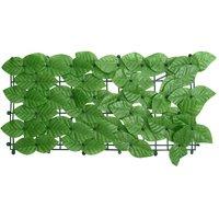 Berkfield Home Balcony Screen with Green Leaves 600x150 cm