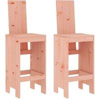 Berkfield Home Bar Stools 2 pcs 40x42x120 cm Solid Wood Douglas in Brown | Size: 40 x 42 x 120 cm