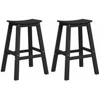 Berkfield Home Bar Stools 2 pcs Black HDPE
