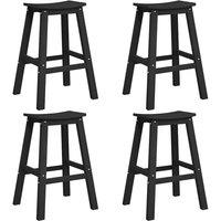 Berkfield Home Bar Stools 6 pcs Black HDPE