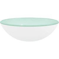 Berkfield Home Basin Tempered Glass 42x14 cm White
