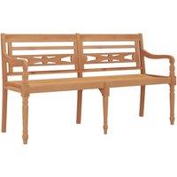Berkfield Home Batavia Bench 150 cm Solid Wood Teak in Brown