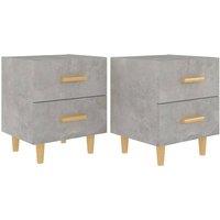 Berkfield Home Bed Cabinets 2 pcs Concrete Grey 40x35x47.5 cm