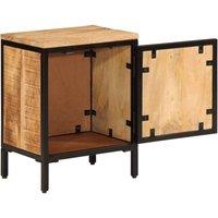 Berkfield Home Bed Cabinet 40x30x52.5 cm Solid Rough Wood Mango in Brown