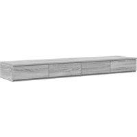 Berkfield Home Bed Drawers - Grey Sonoma, 150 x 36.5 x 16.5 cm, Made of Wood | Size: 150 x 36.5 x 16.5 cm