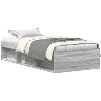 Berkfield Home Bed Frame Grey Sonoma 75x190 cm Small Single