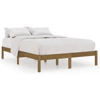 Berkfield Home Bed Frame Honey Brown Solid Wood Pine 200x200 cm