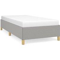 Berkfield Home Bed Frame Light Grey 90x190 cm Single Fabric