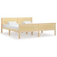 Berkfield Home Bed Frame Solid Wood Pine 180x200 cm Super King in Brown
