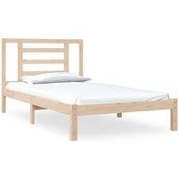 Berkfield Home Bed Frame Solid Wood Pine 90x200 cm in Brown