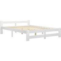 Berkfield Home Bed Frame White Solid Pine Wood 120x200 cm | Size: Small Double