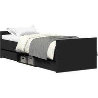 Berkfield Home Bed Frame with Headboard & Footboard Black 100x200 cm
