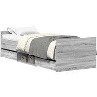 Berkfield Home Bed Frame with Headboard & Footboard Grey Sonoma 75x190 cm Smal | Size: Small Single
