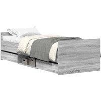 Berkfield Home Bed Frame with Headboard & Footboard Grey Sonoma 90x200 cm