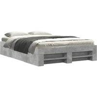Berkfield Home Bed Frame without Mattress Concrete Grey 120x190cm Engineered Wood | Size: 120x190 cm