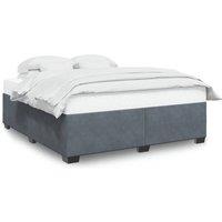 Berkfield Home Bed Frame without Mattress Dark Grey Super King Velvet in Grey | Size: Super King