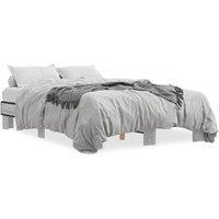 Berkfield Home Bed Frame without Mattress Grey Sonoma 120x200 cm | Size: Small Double