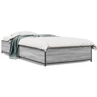 Berkfield Home Bed Frame without Mattress Grey Sonoma 75x190 cm Small Single