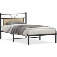 Berkfield Home Bed Frame without Mattress Sonoma Oak 100x190 cm Engineered Wood in Brown