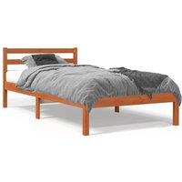 Berkfield Home Bed Frame without Mattress Wax Brown 90x190 cm Single Solid Wood Pine