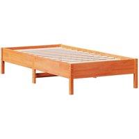 Berkfield Home Bed Frame without Mattress Wax Brown 90x190 cm Single Solid Wood Pine