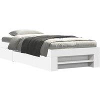 Berkfield Home Bed Frame Frame White 75x190 cm Small Single Wood
