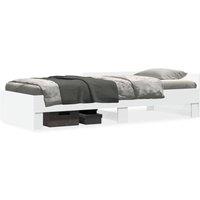 Berkfield Home Bed Frame Frame White 75x190 cm Small Single Wood