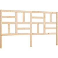 Berkfield Home Bed Headboard 206x4x104 cm Solid Wood Pine in Brown | Size: 206 x 4 x 104 cm