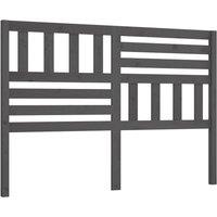 Berkfield Home Bed Headboard Grey 146x4x100 cm Solid Wood Pine | Size: 146 x 4 x 100 cm