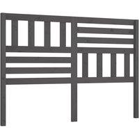 Berkfield Home Bed Headboard Grey 156x4x100 cm Solid Wood Pine | Size: 156 x 4 x 100 cm