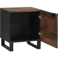 Berkfield Home Bedside Cabinet 40 x 33.5 x 46 cm - Solid Mango Wood in Brown