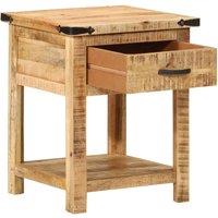 Berkfield Home Bedside Cabinet 40x40x50 cm Solid Wood Mango in Brown | Size: 40 x 40 x 50 cm