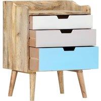 Berkfield Home Bedside Cabinet 47x35x63 cm Solid Mango Wood | Size: 47 x 35 x 63 cm