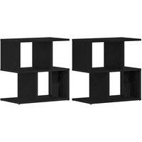 Berkfield Home Bedside Cabinet 2 pcs Black Oak 50x30x51, 5 cm Engineered Wood