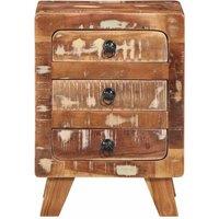 Berkfield Home Bedside Cabinet 37x32x50 cm Solid Wood Reclaimed | Size: 37 x 32 x 50 cm