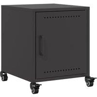Berkfield Home Bedside Cabinet Black 36x39x43.5 cm Steel